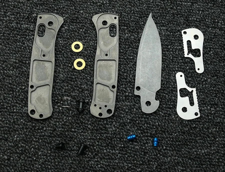 LEMIFSHE Customized BM533Ti Real D2 Mark S30V Blade Titanium Handle Outdoor Camping Kitchen Survival EDC Tool Folding Knife