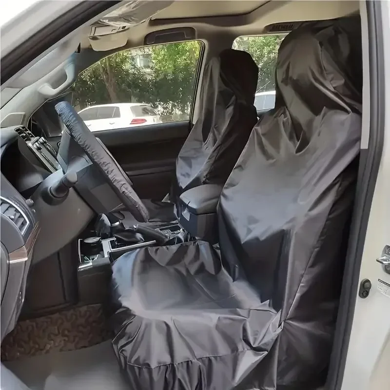 1pcs Universal Car Seat Protective Cover Anti-Pollution Black Seat Cover Car Interior Seat Mat Waterproof Dust Cover Accessories