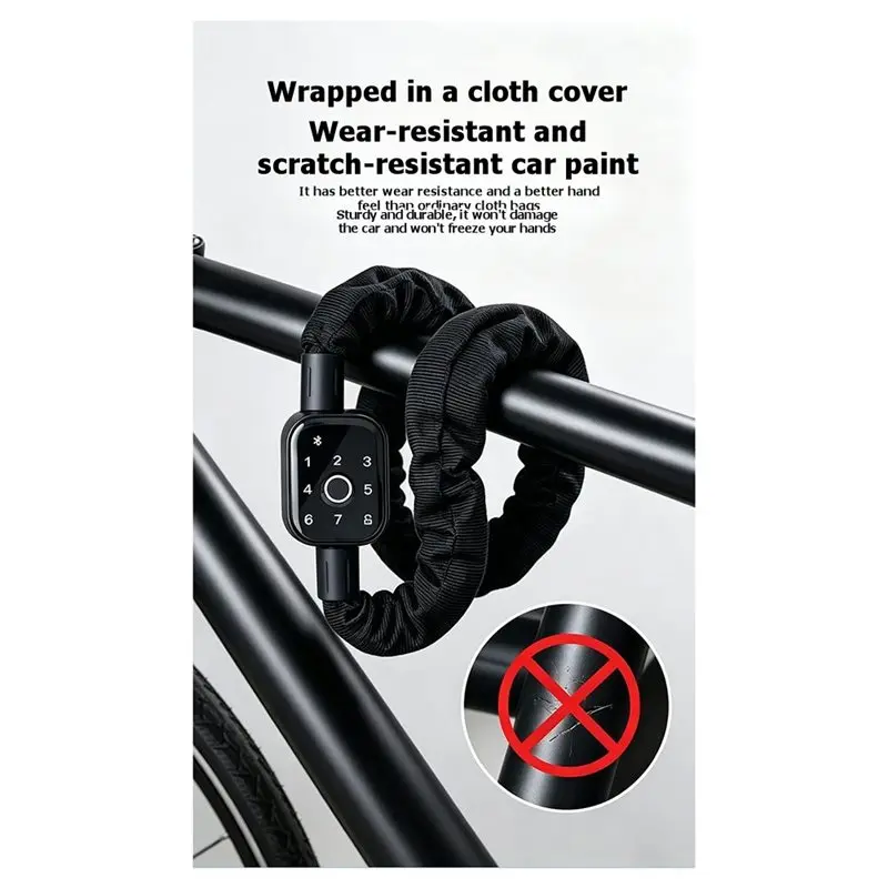 B03C-Intelligent Fingerprint And Password Lock-Theft-Proof Bluetooth Enabled For Electric Bicycles And Scooters, Graffiti-Resist
