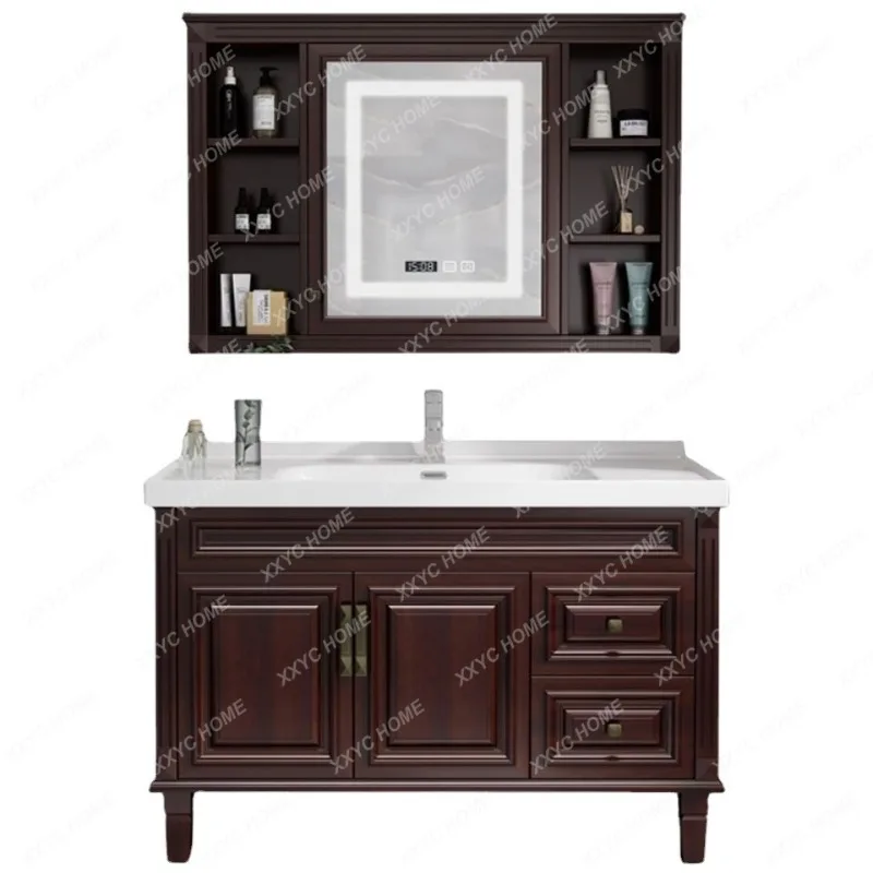 

Bathroom Cabinet Combination Ceramic Whole Washbin Bathroom Hand Washing and Face Washing Cabinet Holding Basin Washstand