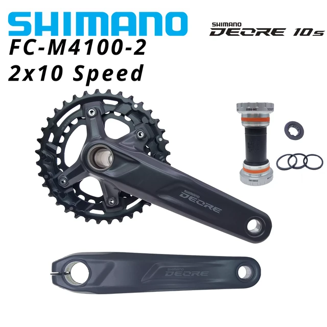 シマノdeore 2 × 10スピードグループM4100 M5100シフターフロントM4120リアディレイラークランクセット46カセットチェーン ボトムブラケット - AliExpress