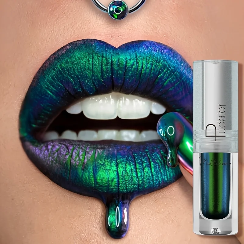 1pc Chameleon Metallic Eyeshadow - high shine, long lasting, no smudge, suitable for lip balm and eyeshadow, multi-purpose use