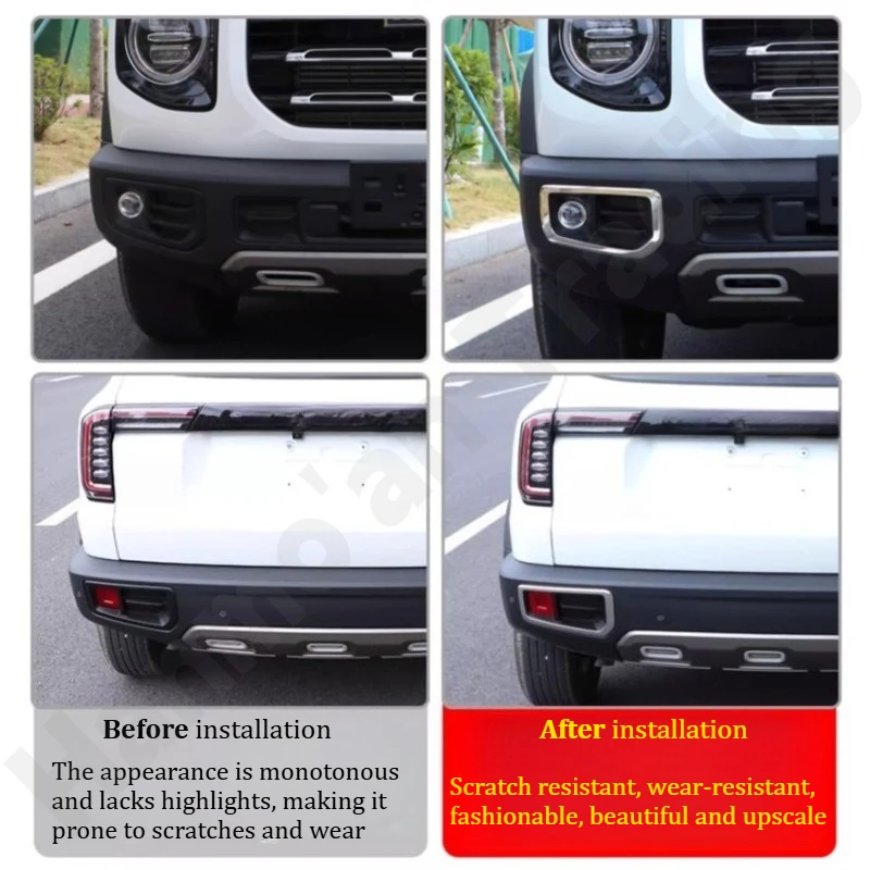 

for Haval DARGO 2020~2024 Front fog light frame protective sticker/rear bumper tail lampshade/exterior modification accessories
