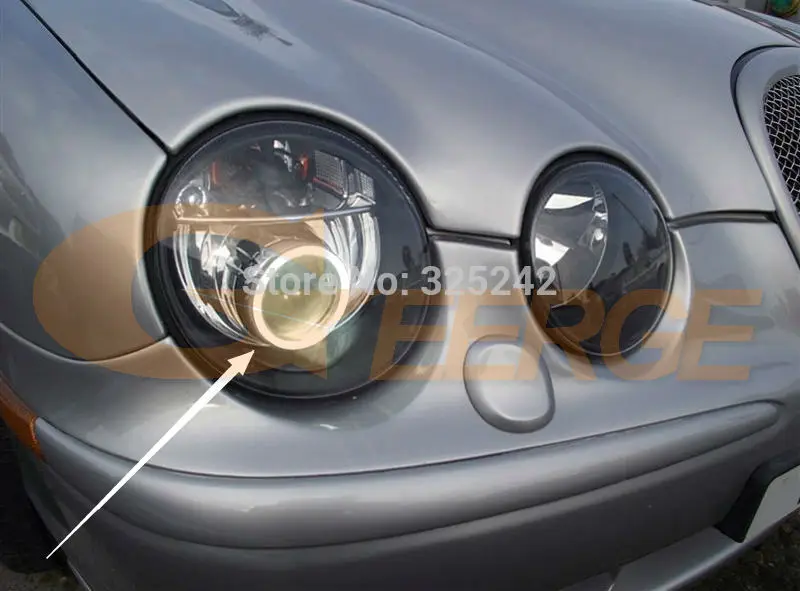 Dla Jaguara S Type S-Type X200 2003 2004 2005 2006 2007 2008 HID HEADLIGHT Excellent Ultra Bright CCFL Angel Eyes Kit Halo Rings