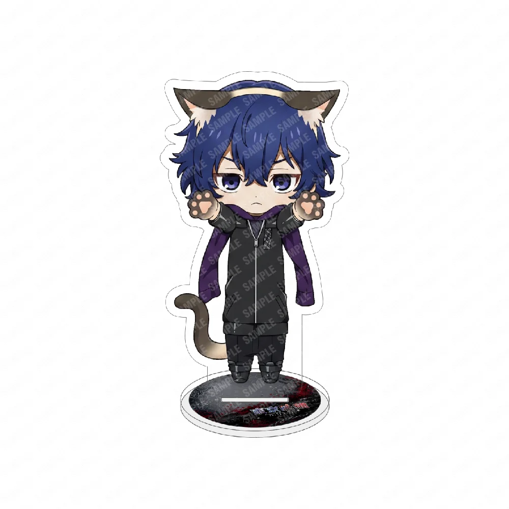 Tokyo Ghoul 10CM Acrylic Stand Keychain Kaneki Ken Touka Cute Cat Ear Chibi Double Sided Desktop Decor Collectible Anime Gift