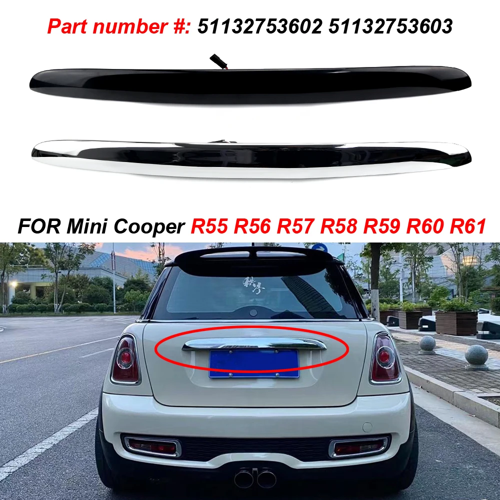 51132753603 chromowana klapa tylna uchwyt bagażnika zamienna kompatybilna z BMW Mini Cooper R55 R56 R57 R58 R59 tylna klapa uchwyt