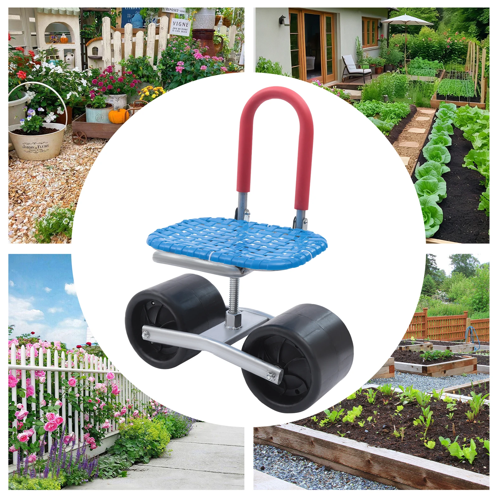 

Табурет на колесиках для садовой тележки — прочный, удобный, уменьшает напряжение для легкой работы в дворе, идеально подходит для любителей садоводства