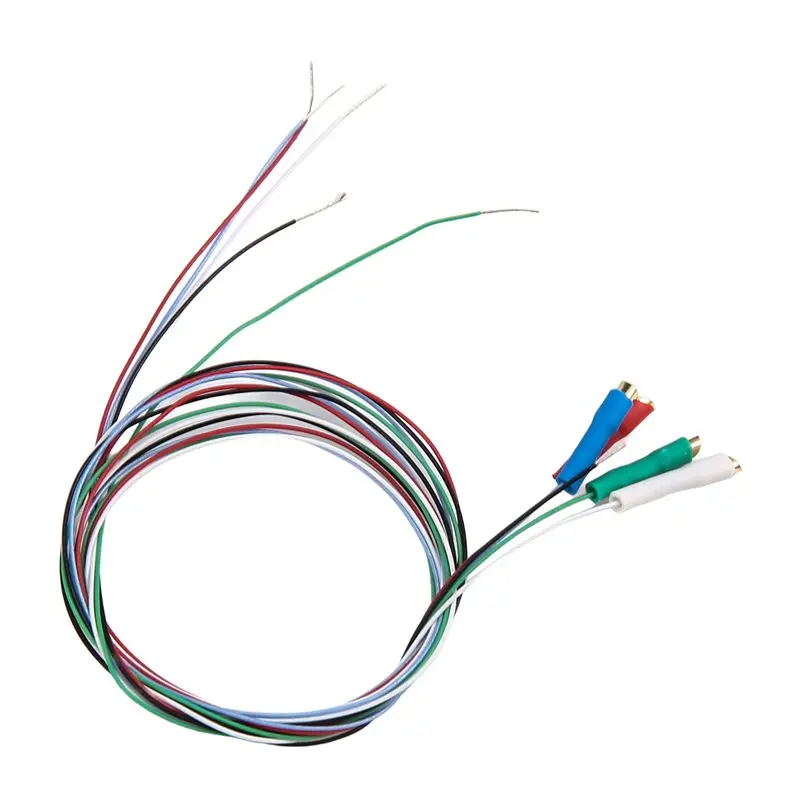 

XSXS-Turntable Cartridge Stylus Line Oxygen-Free Copper With Ground Wire AWG32 400Mm For LP Vinyl Record Player HIFI