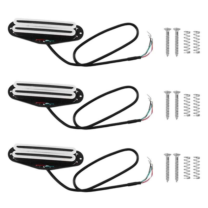 AA79 New 3PCS Hot Rail Pickups Double Track 11K Alnico5 Guitar Pickup Fit Fender Strat Squier Tele Electric Guitar