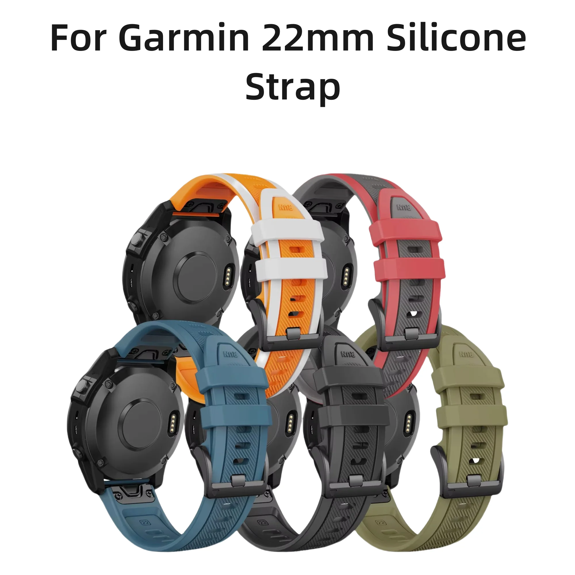 22mm 26mm Silicone Strap Compatible with Garmin Fenix 8 47mm Fenix 8 51mm