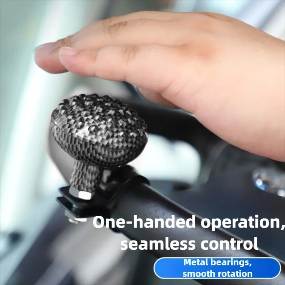 

Universal ABS Steering Wheel Spinner Knob Car Turning Adapter Steering Wheel Ball Handle Black Rotating Car Accessories Vehicle