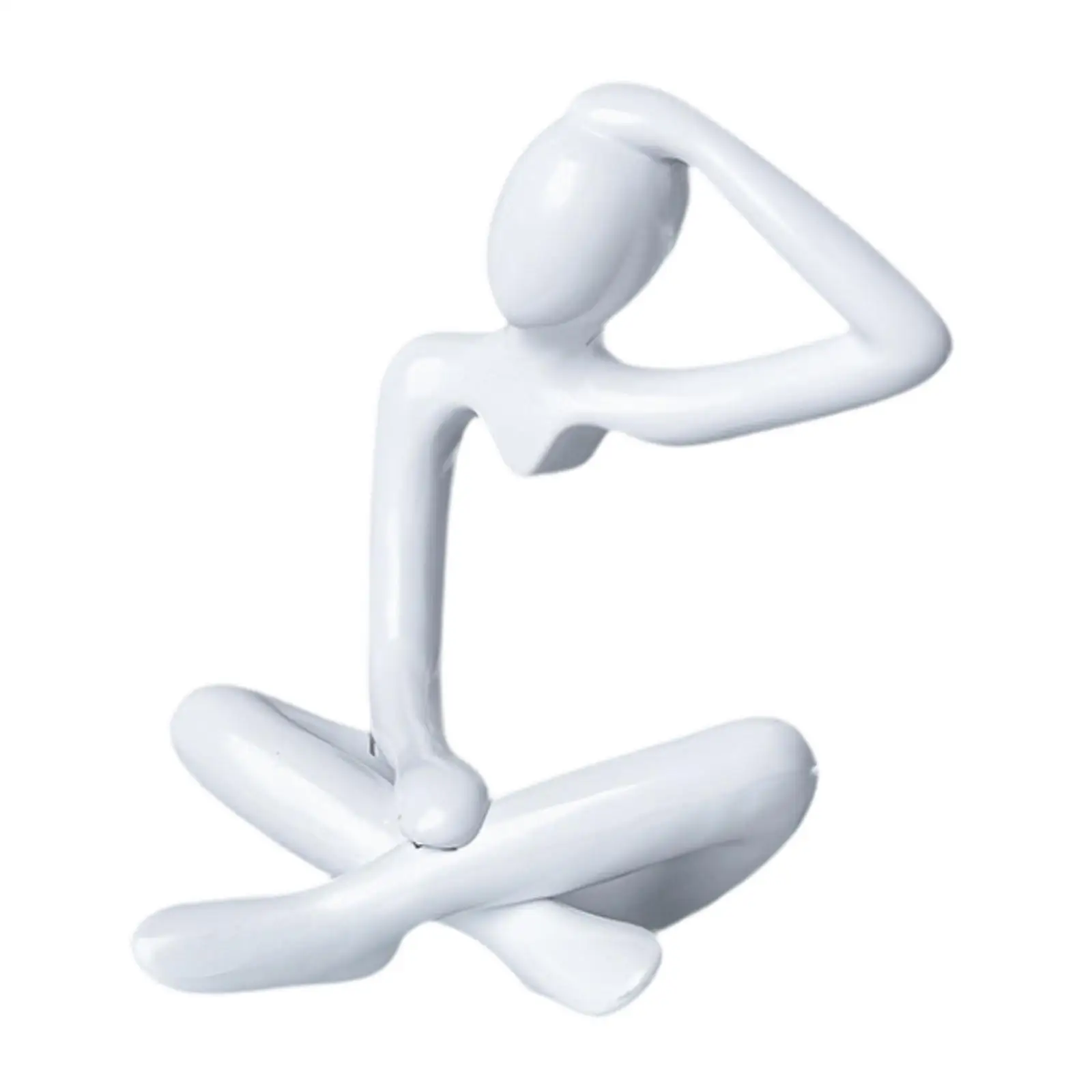 Thinker Abstract Statue Art Crafts Collection Creative Desktop Ornament for Living Room Entrance Office Shelf Birthday Gift