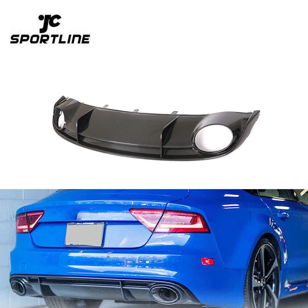 

Prepreg Dry Carbon Fiber Rear Bumper Diffuser Lip For Audi A7 RS7 Sportback 2014 - 2016