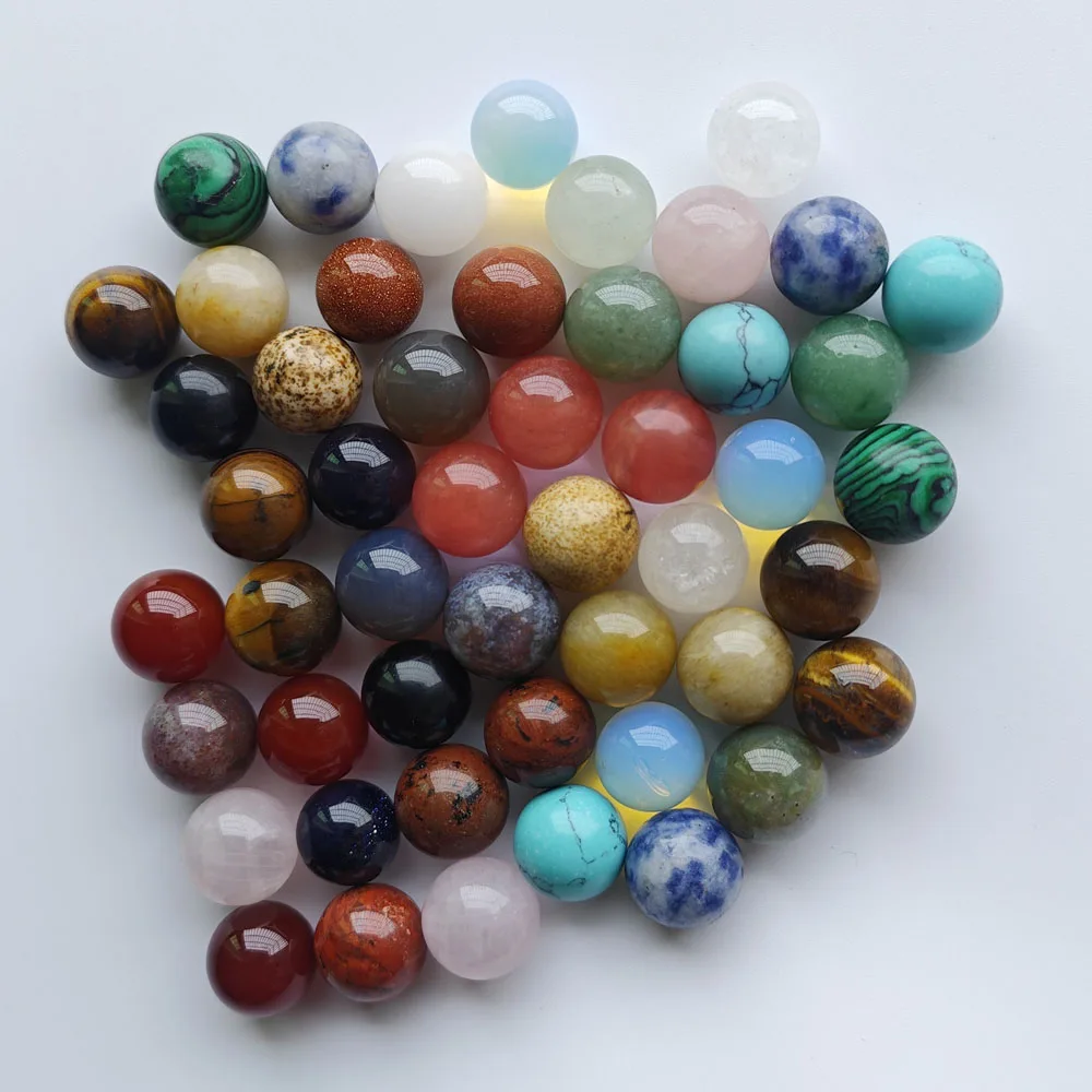 Image of 12mm 10mm 8mm Mode natürliche Edelstein gemischt runde kugel kein loch perlen diy schmuck machen großhandel 50 teile/los schnelle versand