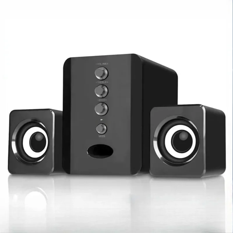 2.1 Channel HiFi Multimedia Speaker System with Subwoofer Heavy Bass Wired Desktop Computer Speakers for PC Laptop Phone Volume