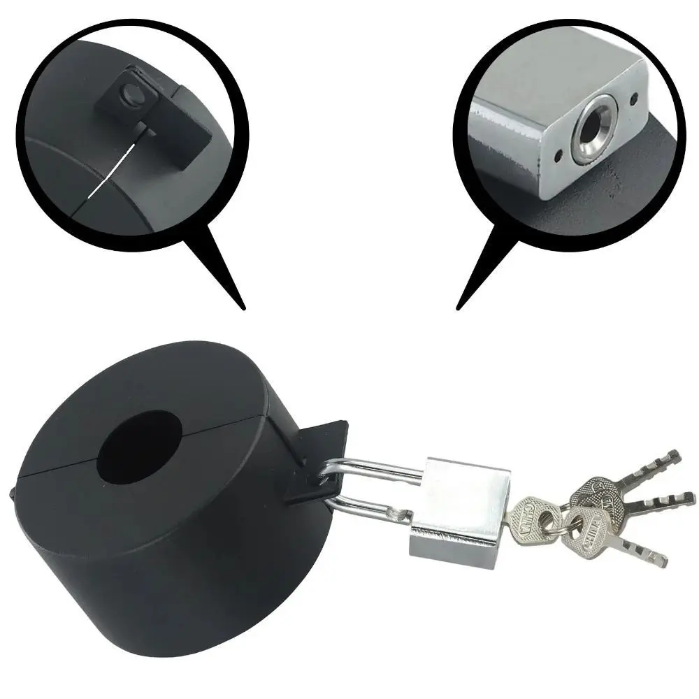 

Stainless Steel Glass Door Lock Double Bolts Black Color Door Knob Lock Easy Install With Padlock Push Sliding Lock Child Safety