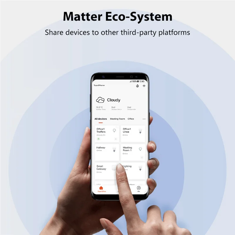 Détecteur de mouvement PIR à filetage de matière B04B-Tuya, détecteur infrarouge de corps humain sans fil, fonctionne avec Homekit Alexa Google