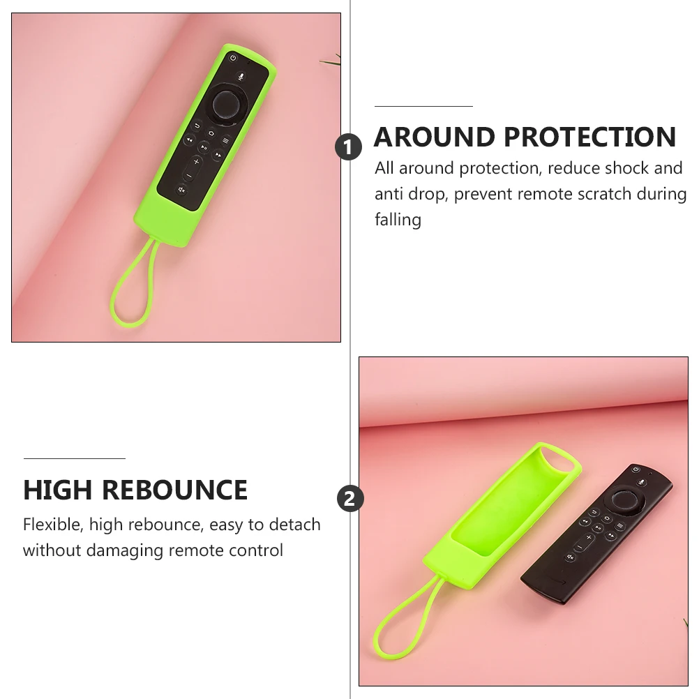

5pcs Silicone Remote Cover For Fire Stick 2020 Shockproof Controller Case Skin Friendly Flexible Washable Dirt Resistant