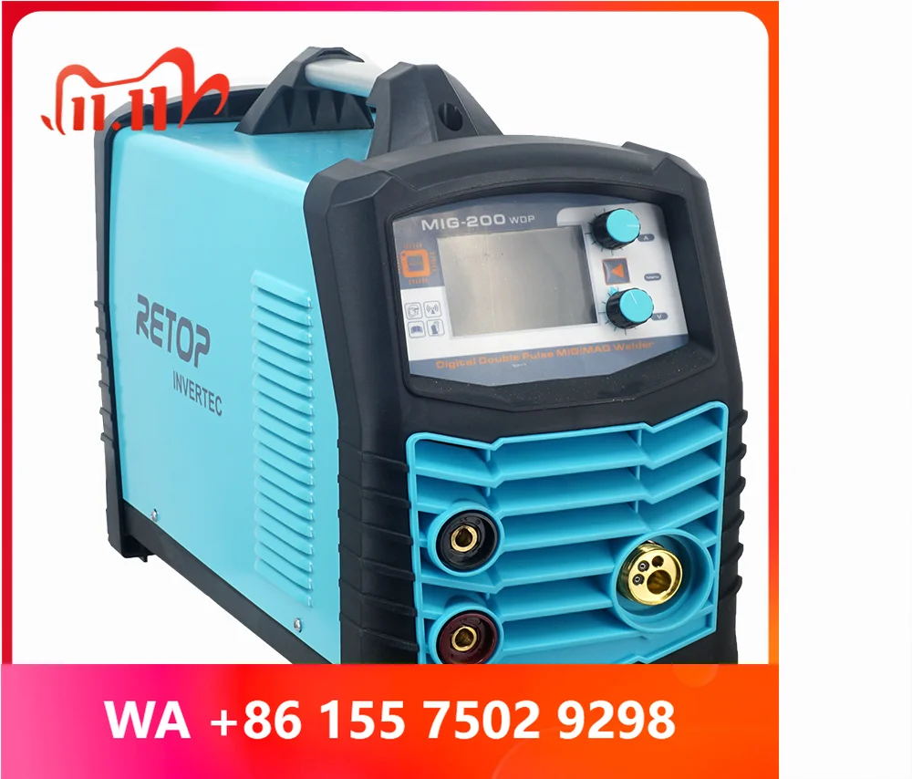 MIG-2000PI Por Dual Pulse 6 in 1 Welding hine with LED Display Screen MCU Control for Aluminum Welding