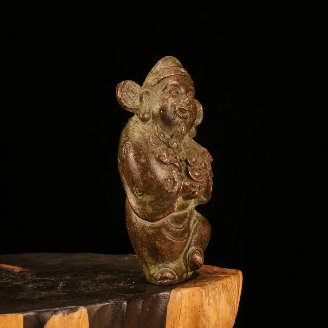 Bronze Chinese God of Wealth Decoration Figurine Metal Buddha Statue Ornament Feng Shui Home Desk Decoration Accessories