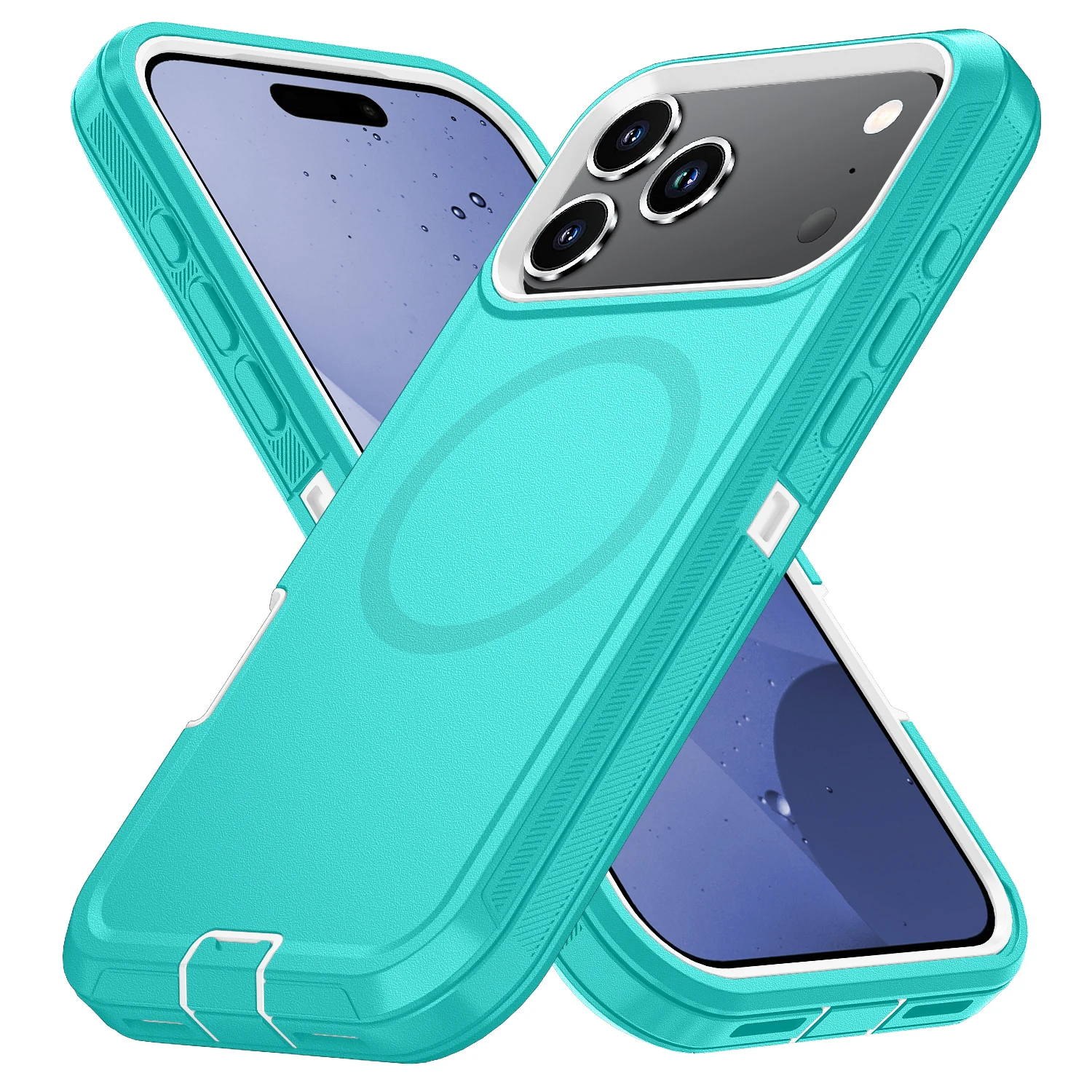 Armor Schokbestendig Defender Cover Voor iPhone 11 12 13 14 15 16 17 Air Plus Pro Max Voor Magesafe Magnetische Draadloze Lading Case