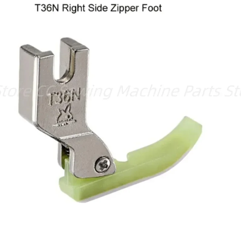 T36LN T36N Narrow Zipper Foot/Cording Foot with Plastic Bottom for Industrial Single Needle Lockstitch Sewing Machine Accessory