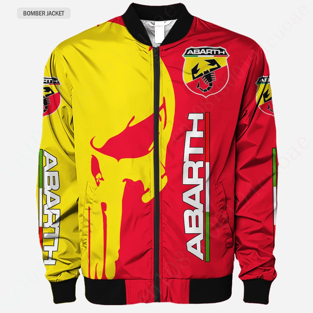 Abarth Jacket Thick Coats Bomber Jacket 3D Windbreaker Harajuku Parkas Techwear Baseball Uniform Jackets For Men's Clothing