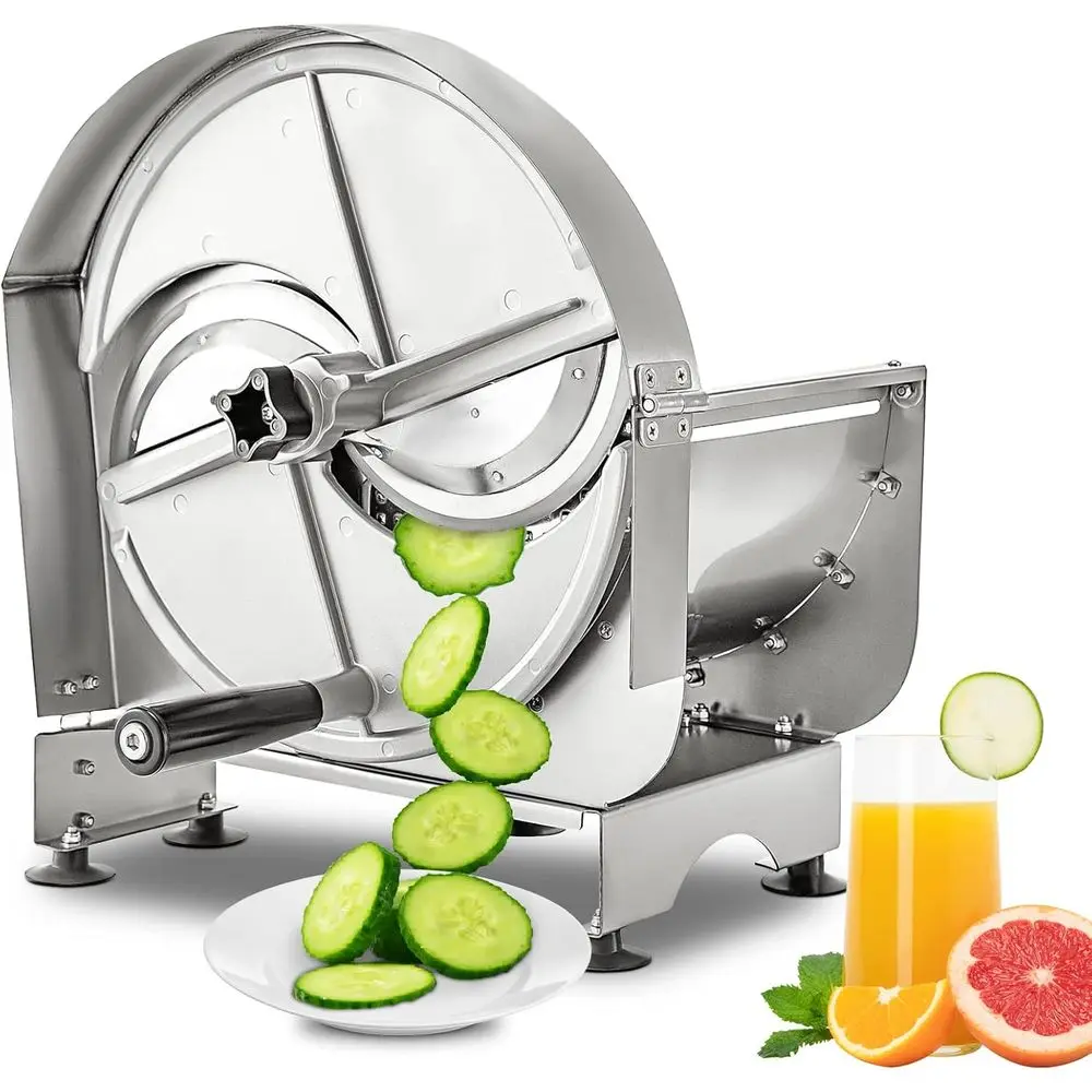 

Commercial Vegetable Slicer, 0.2-12mm Adjustable ThicknManual Vegetable Slicer, StainlSteel Multiunctional Commercial Manual Sli