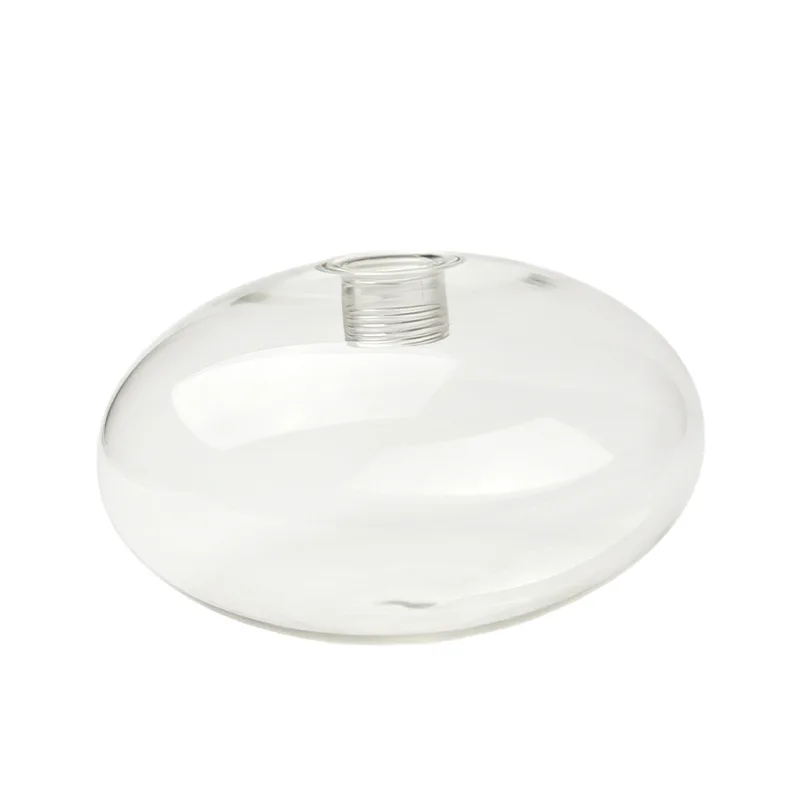 G9 Flat Round Glass Lampshade Simple Pendant Light Transparent Lampshade Shell Replacement