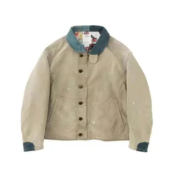 VISVIM WMV FIL 23SS PURSER DECK Nakamura splash ink washed distressed jacket deck suit jacket