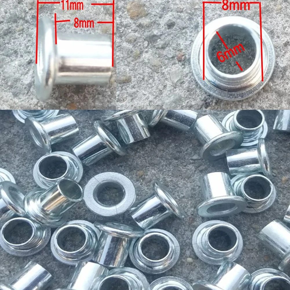 Bushing Spacers Bearing Bushing 50pcs Bushing Spacers Center Bearing Bushing Metal Roller Wheels Accessories Silver