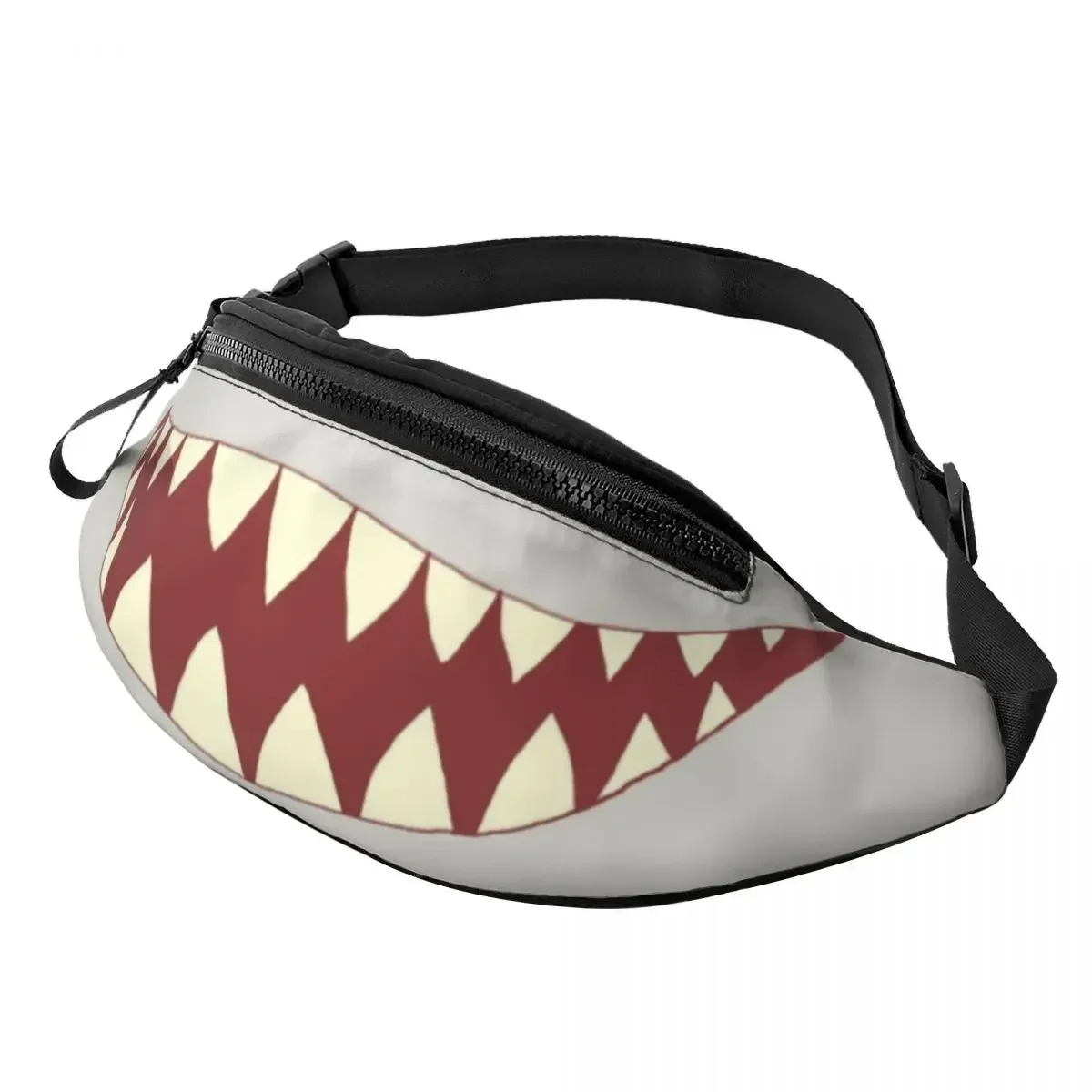 

Casual Shark Teeth Fanny Pack Women Men Wildlife Crossbody Waist Bag for Running Phone Money Pouch