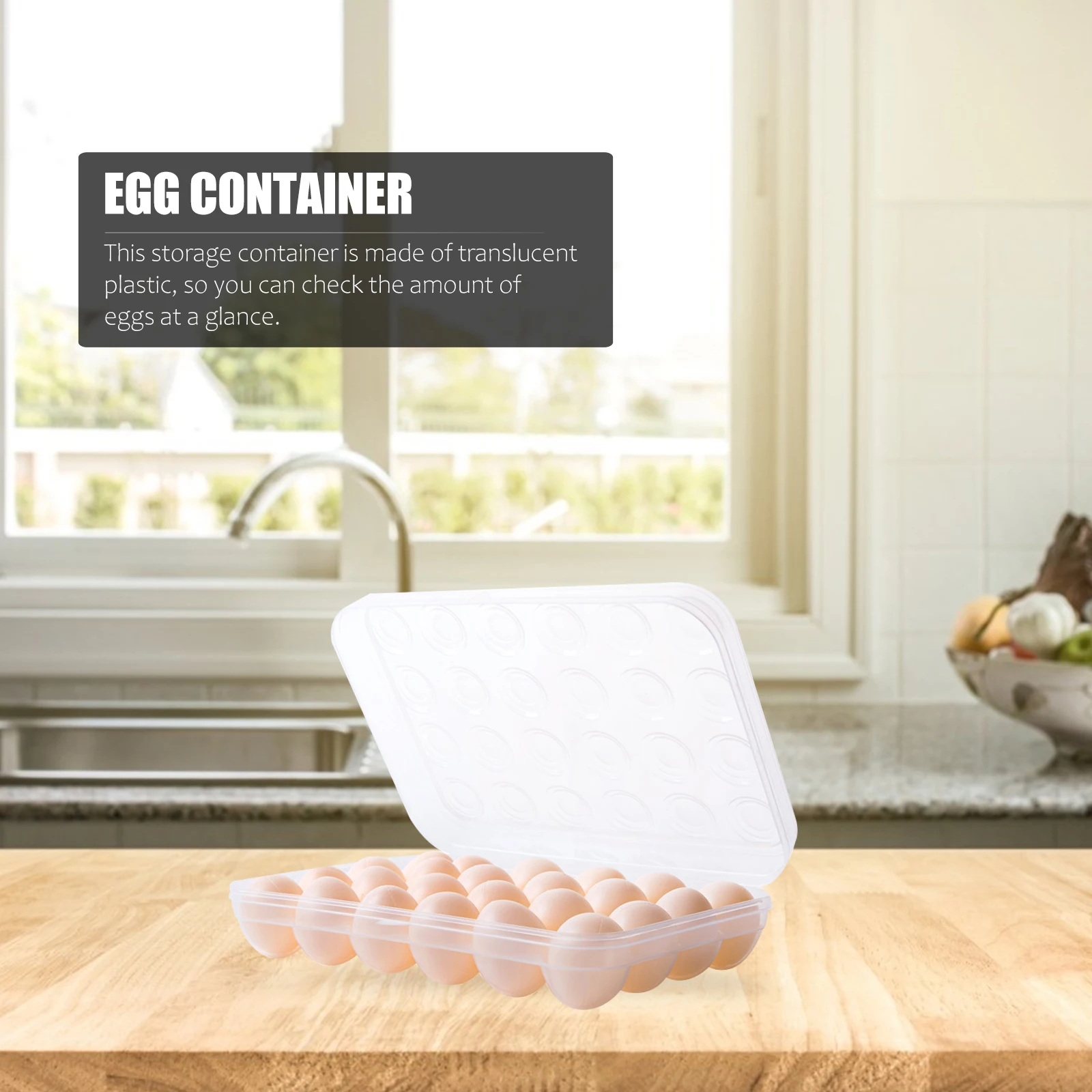 

Egg Storage Box Clear Plastic Lockable Lid Flat Strong Container for Fresh Eggs Organizer Refrigerator Picnic Camping Holder