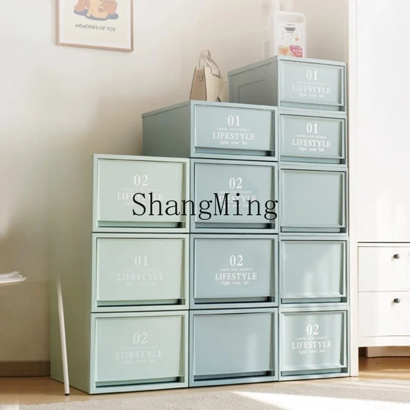 ZYY drawer storage box right angle macaron plastic storage box superimposed storage cabinet bedside