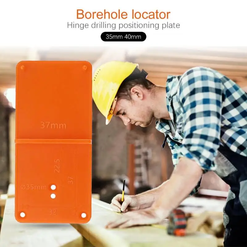 35/40mm Woodworking Punch Hinge Drill Hole Opener Locator Guide Drill Bit Hole Tools Door Cabinets DIY Template Woodworking Tool