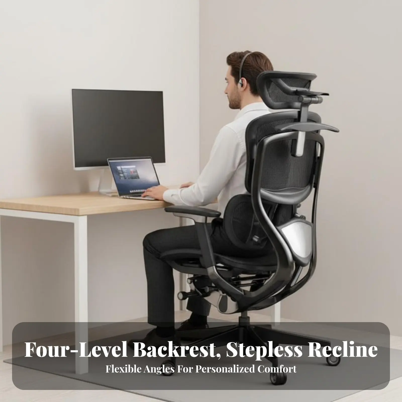 

Эргономичное офисное кресло с сетчатой спинкой, регулируемое, с поворотным основанием и колесиками, для студентов