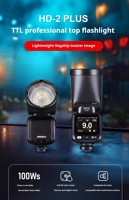 JINBEI HD-2 PLUS TTL Professional Flash 100Ws Full HD Color Touch Screen Lightweight HSS Flash for Sony Canon Fuji Camera