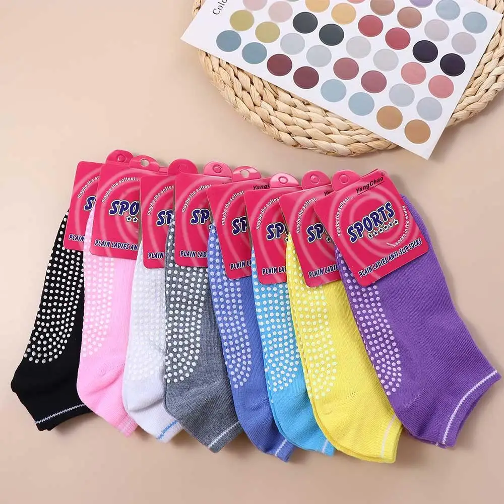 Fitness 1 Pair Anti Slip Cotton Quick-Dry Silicone Women Yoga Socks Elasticity Socks Dance Sock Ballet Socks