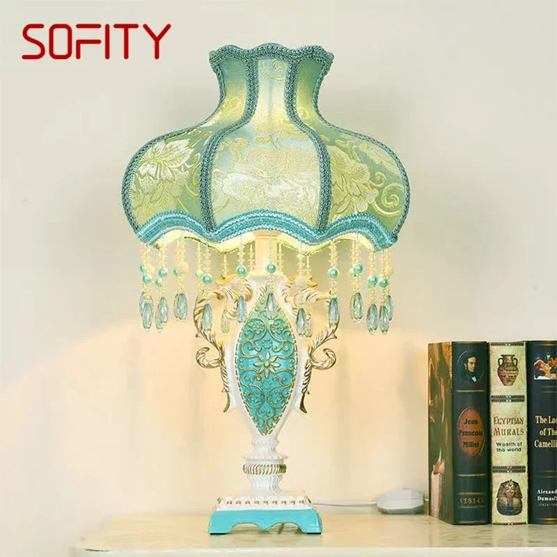 

SOFITY European Table Lamp Luxurious Living Room Bedroom Children's room Study Villa LED Creativity Bedside Desk Light