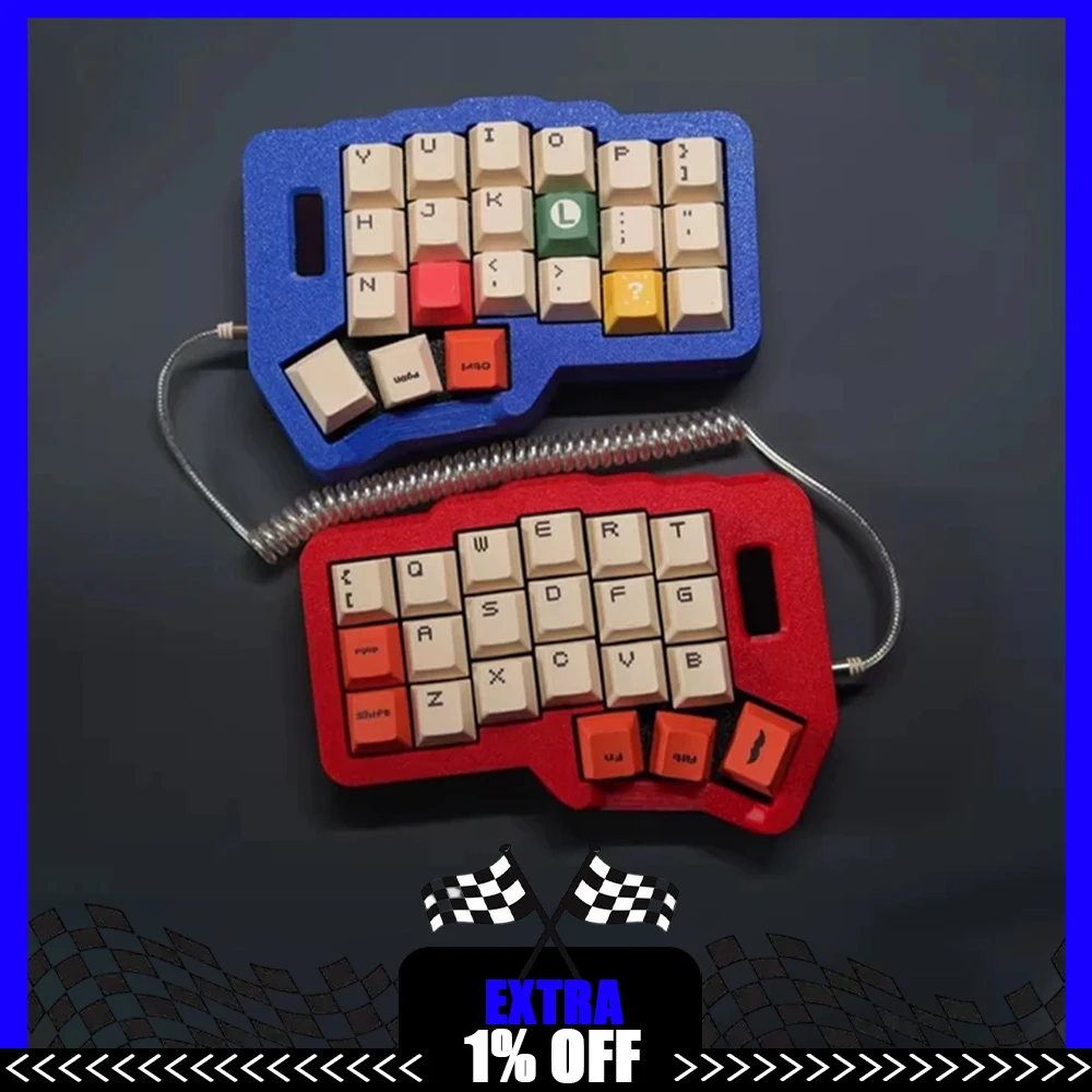 

Split Keyboard Wired/Dual Mode With Screen 3D Printing Mechanical Keyboard Hot Swap rp2040 / nrf52840 PC Gamer Custom