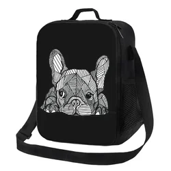 French Bulldog Resuable Lunch Boxes for  Leakproof Frenchie Dog Thermal Cooler Food Insulated Lunch Bag School Children Student