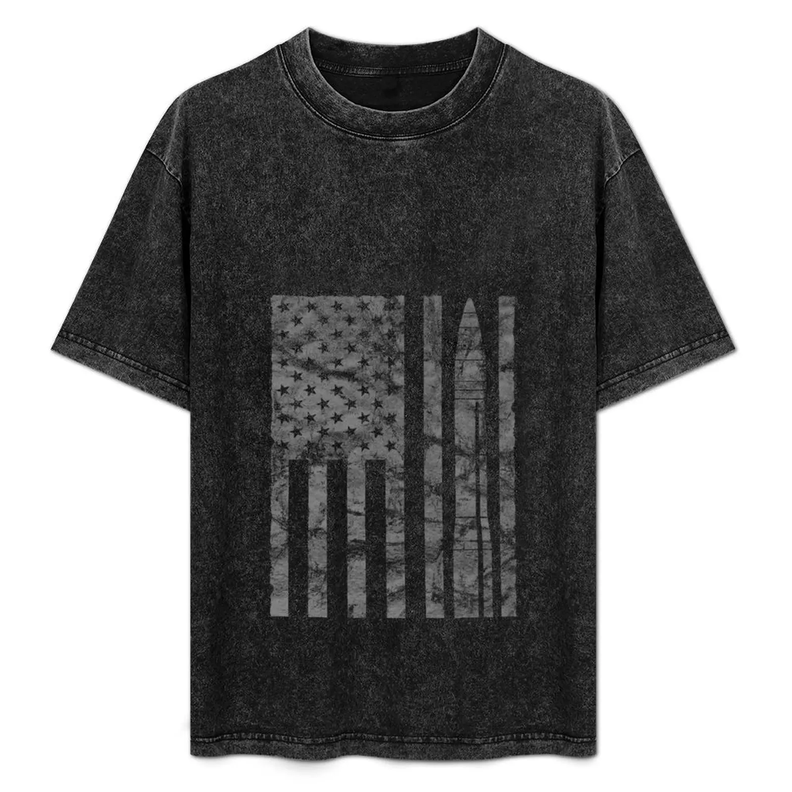 

Minuteman III ICBM Missile Vintage Flag AF Missileer T-Shirt Fashion Casual Short Sleeve Top