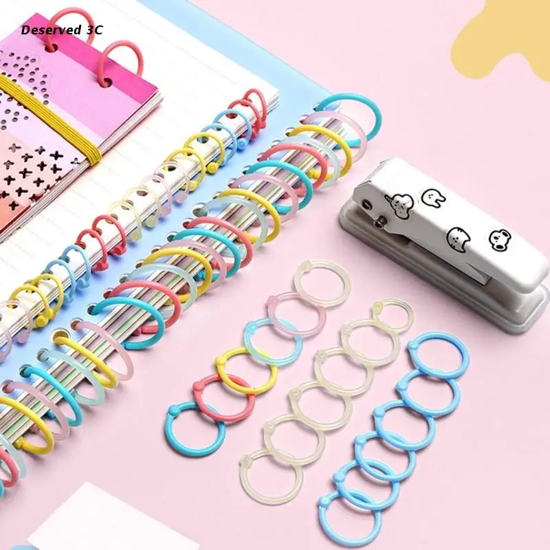 Lose Blatt Ringe Multi-Farbe Binder Ringe Flexible Buch Ringe für Sammelalbum