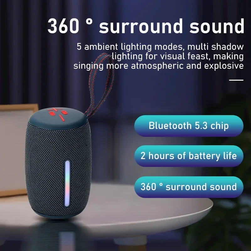 Mini altoparlante Bluetooth Soundbox portatile da esterno altoparlanti per biciclette Home Subwoofer lettore musicale multifunzionale con luci a LED