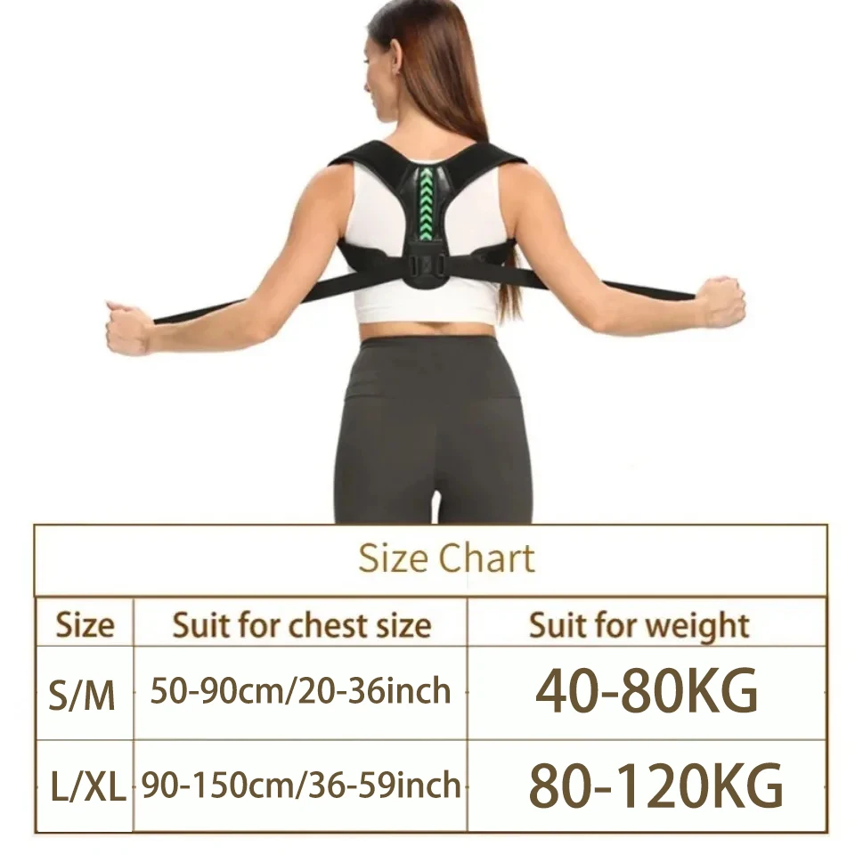 قابل للتعديل الظهر الكتف مصحح الوضعية حزام الترقوة العمود الفقري دعم إعادة تشكيل جسمك المنزل مكتب الرياضة العلوي الظهر الرقبة هدفين #1