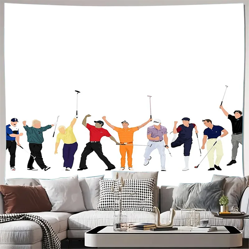 

Гольф Пейзаж Гобелен Настенный Гольфист Художественный Декор Спортивная Комната Эстетический Мужской Декор Комнаты Общежития Гольф Любитель Подарок Уникальная Стена Ar