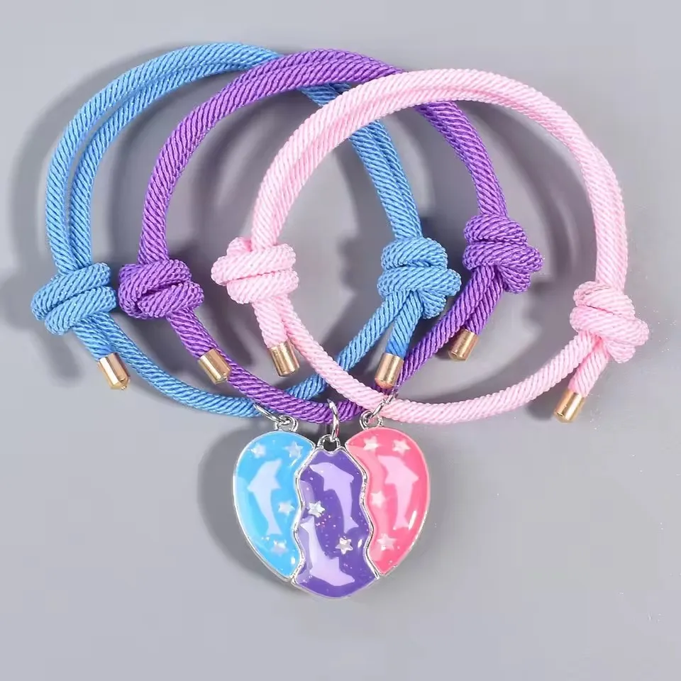 2/3 قطعة سوار خياطة جميلة قلادة مغناطيسية BFF الصداقة اليدوية نسج مجوهرات اكسسوارات هدايا للأطفال النساء 2025 #3