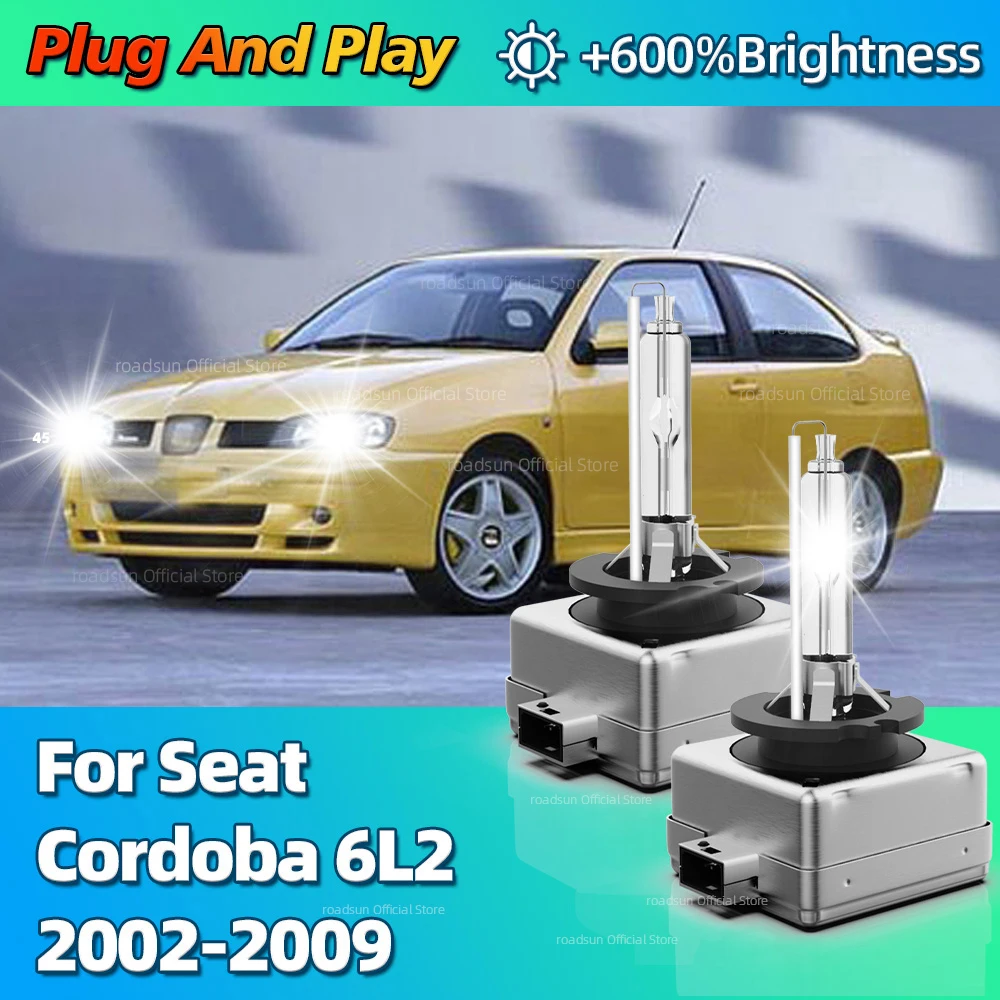 

Xenon HID Standard Bulb 10000LM Bright Car Headlight 6000K Lamp For Seat Cordoba 6L2 2002 2003 2004 2005 2006 2007 2008 2009