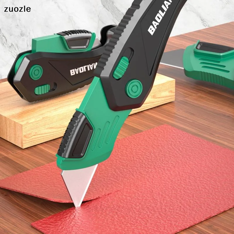 Foldable Art Knife Home Office-Specific Anti-Shock Labor-Saving Leather Carpet Cutting Knife Multi-Function Craft Knives