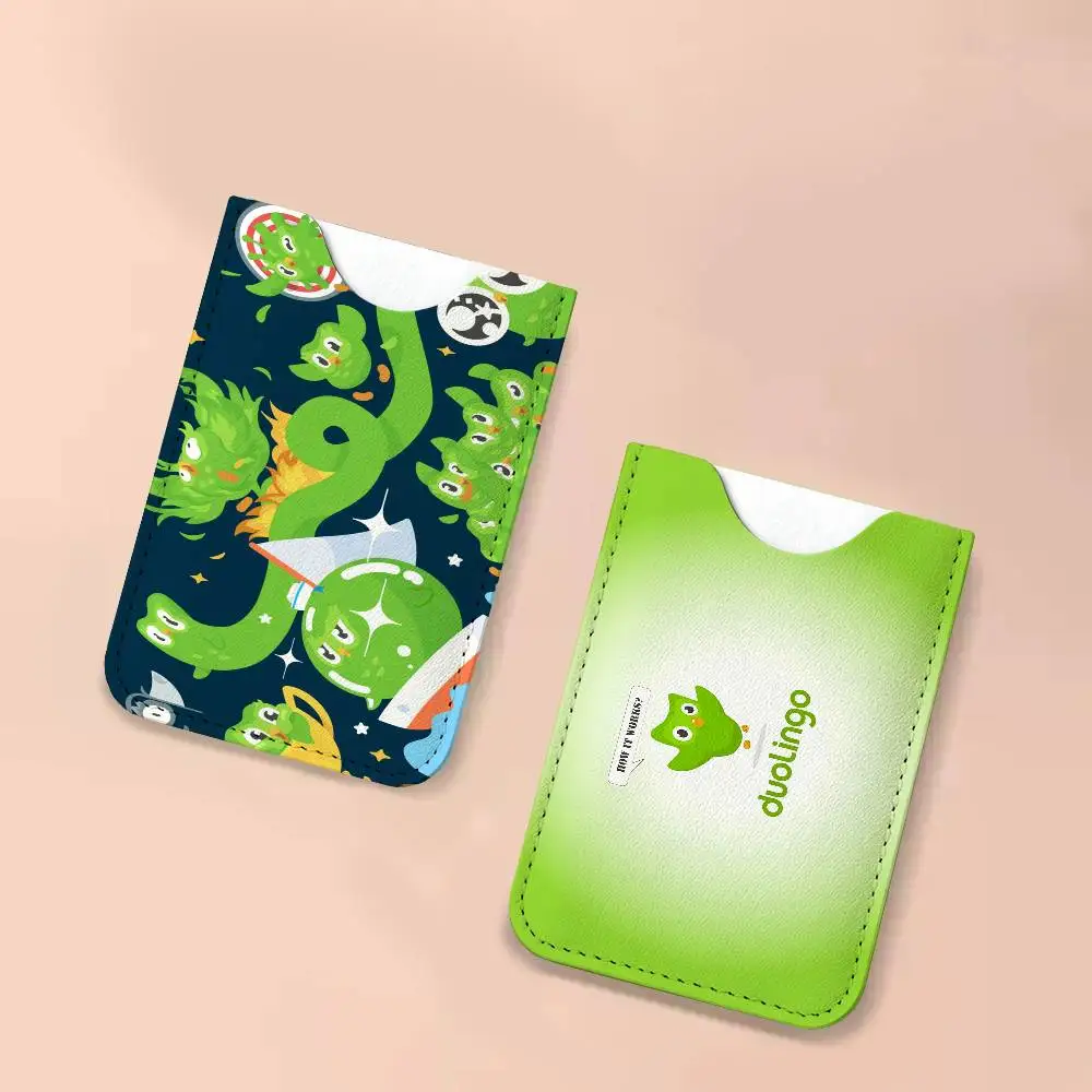 Funnyt D-Duolingo Universal PU Leather Slim Card Wallet, ID Credit Card Organizer, Compact Portable Holder for Outdoor